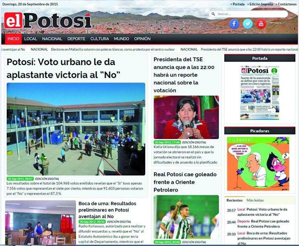 El Potosí informó al minuto en referendo