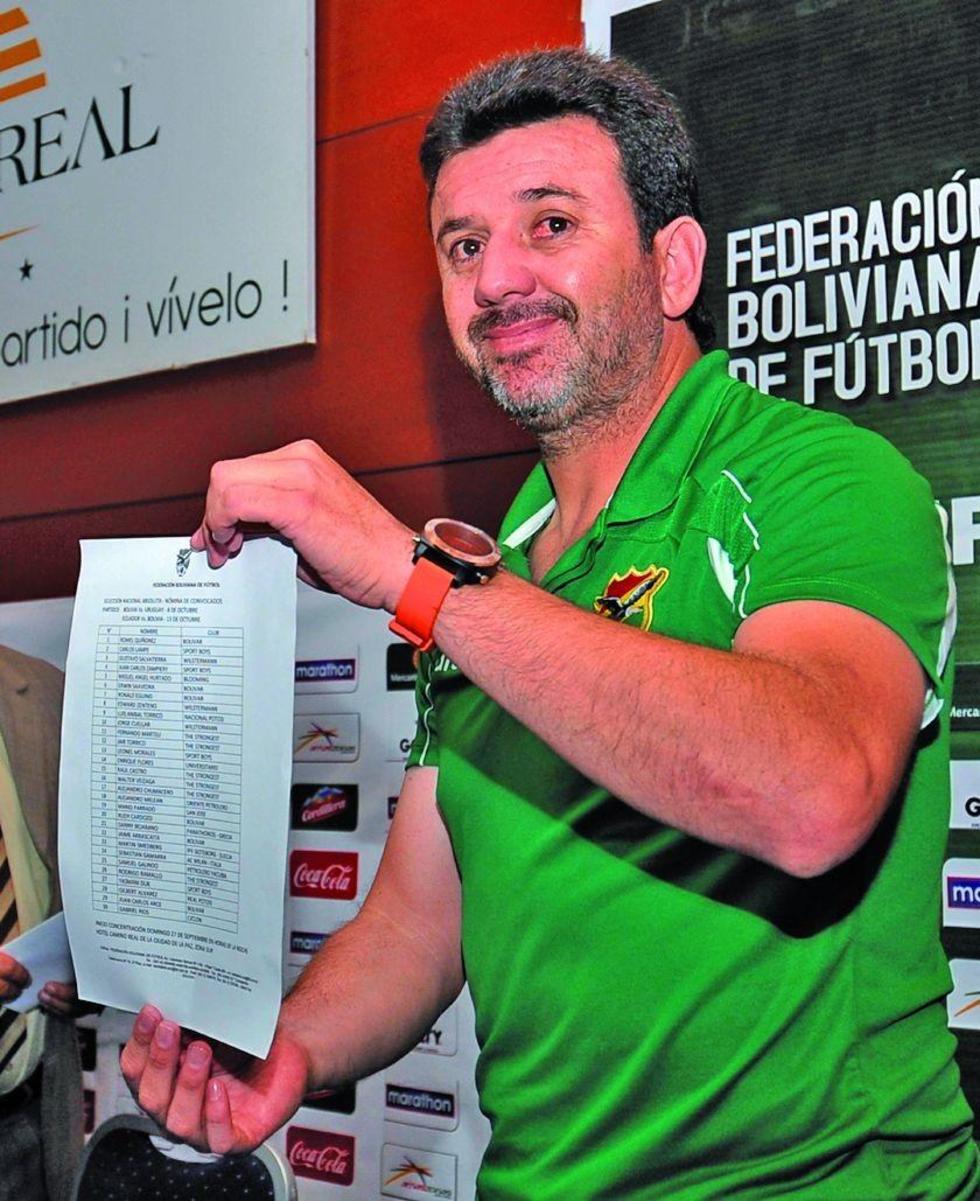 Baldivieso confirma solo a tres legionarios