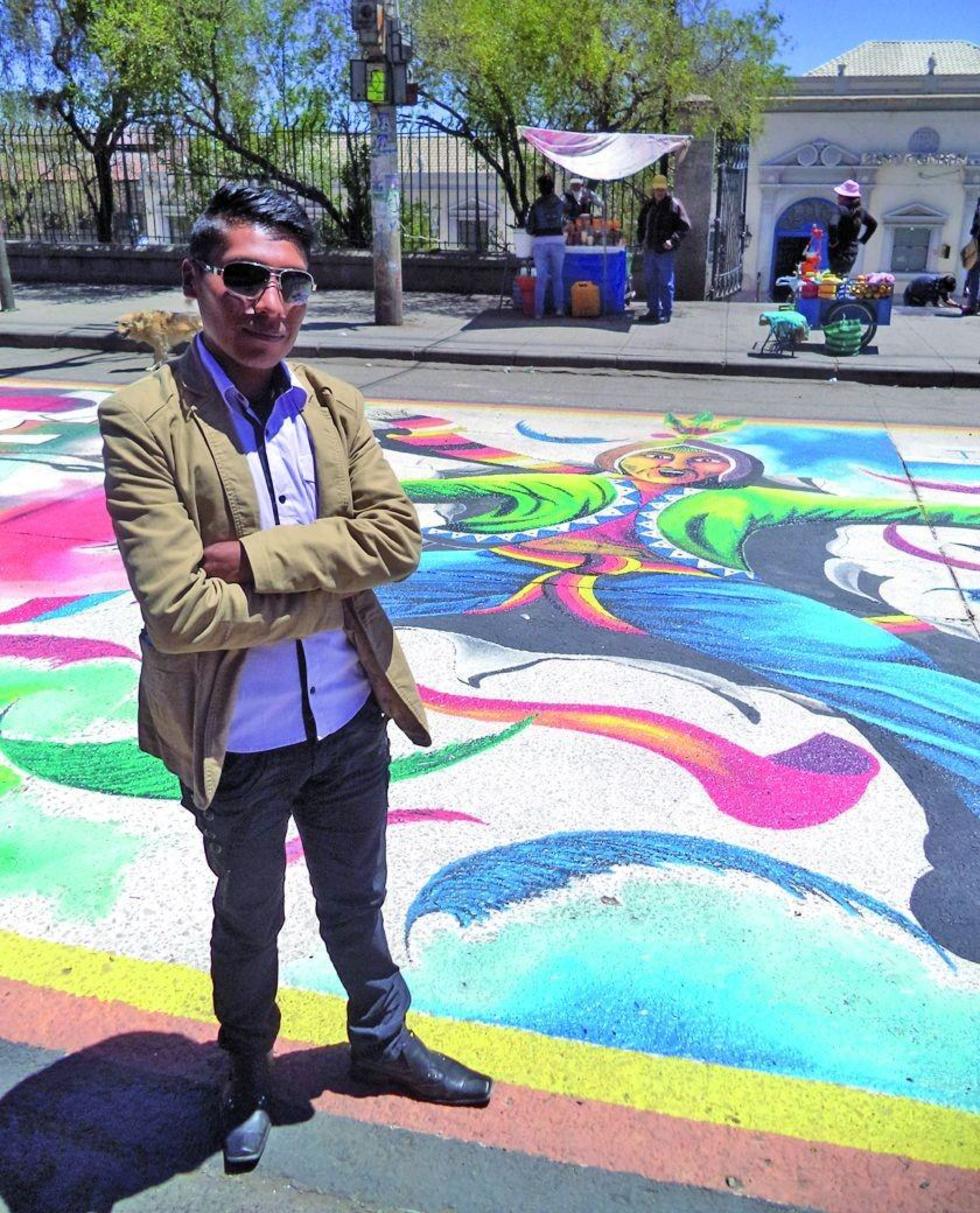 Elaboraron pinturas en el recorrido de Ch’utillos 