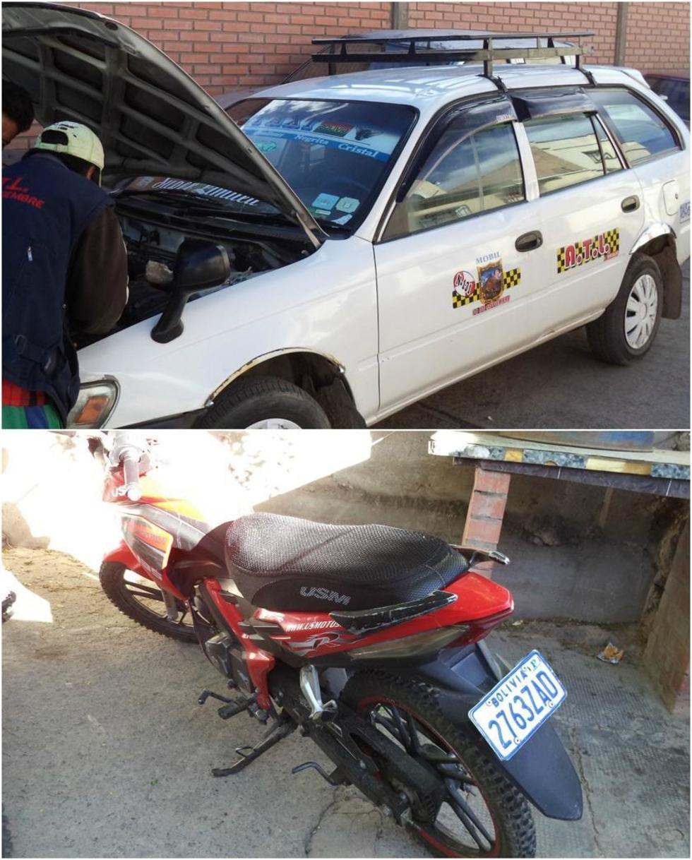 Diprove recupera vehículo robado y una motocicleta