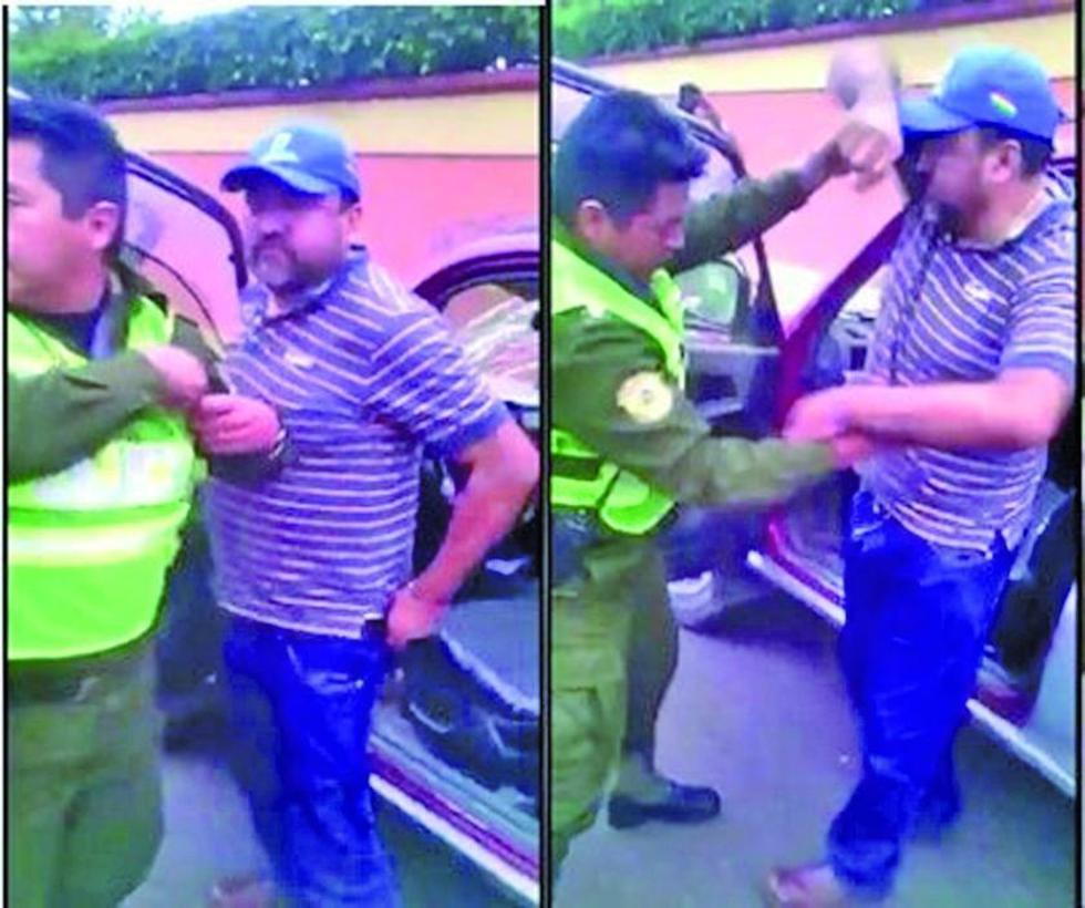 Suspenden licencia a concejal del MAS que chocó ebrio un poste