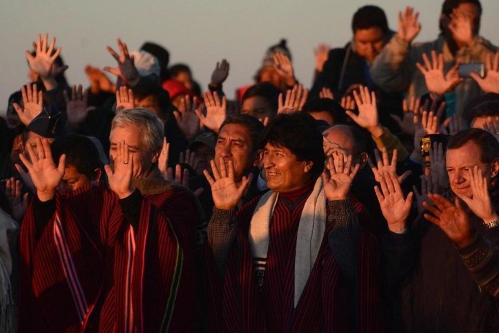 Inician actos conmemorativos por los diez años de gobierno de Evo Morales