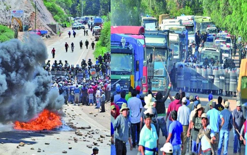 Transporte pesado declara un cuarto intermedio en bloqueos