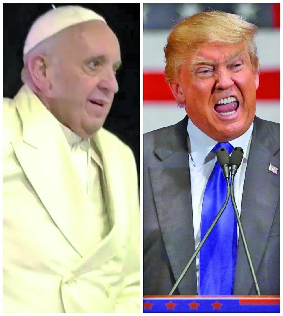 Papa cuestiona a Trump por su intolerancia con los migrantes