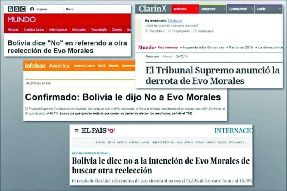 Prensa internacional refleja la victoria del No