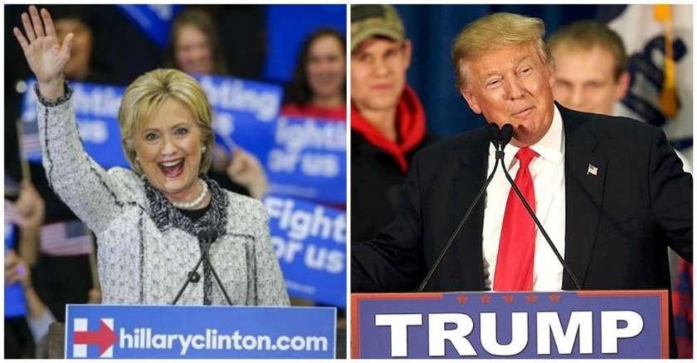 Trump y Clinton parten como favoritos en jornada preelectoral 