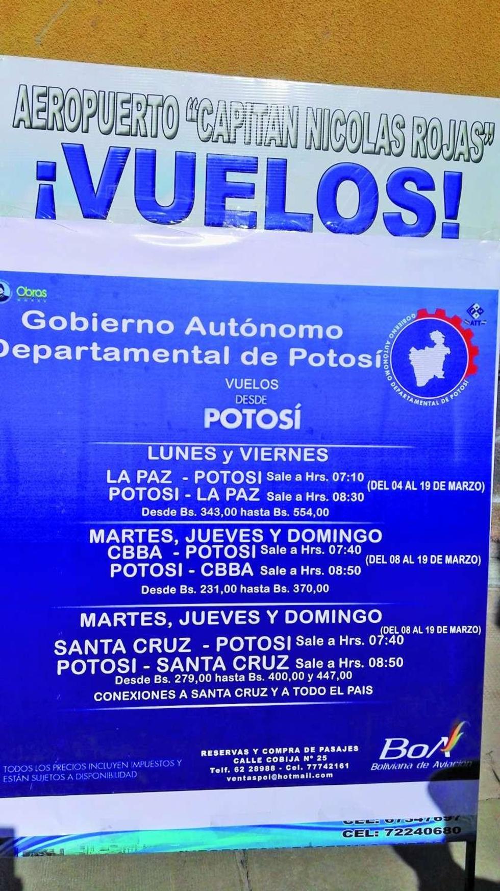 BoA inicia desde hoy los vuelos a Santa Cruz