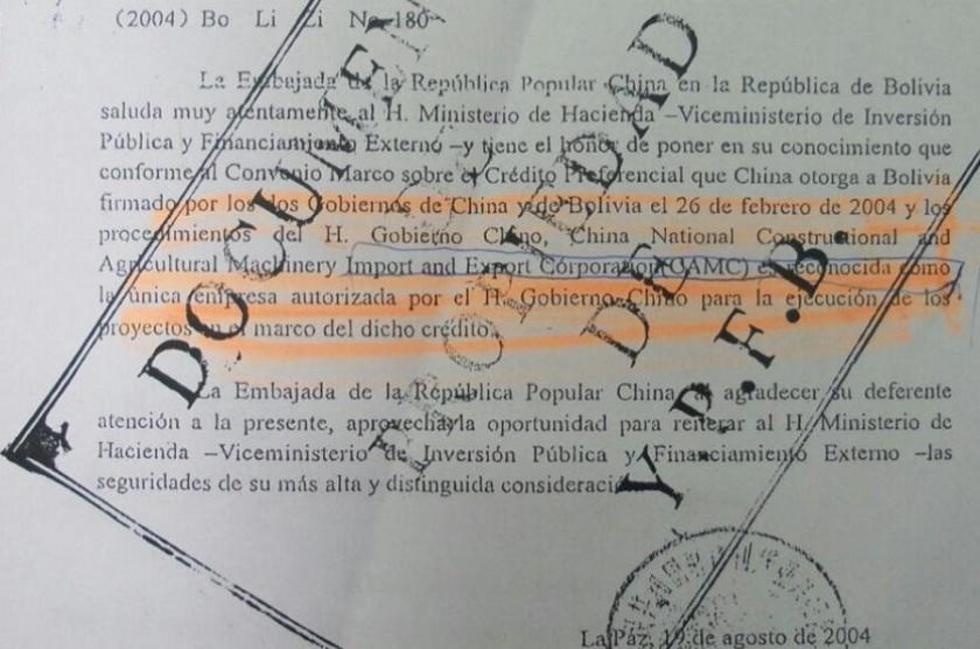 China ya impuso CAMC al Gobierno de Mesa y Evo le dio más negocios