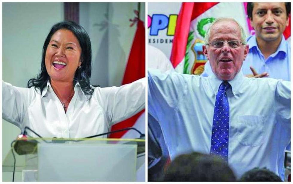 Fujimori y Kuczynski se miden  en la segunda vuelta el 5 junio