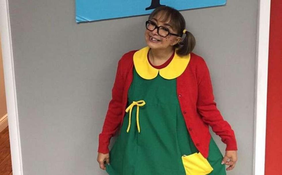 La Chilindrina cuelga el traje de la niña pecosa