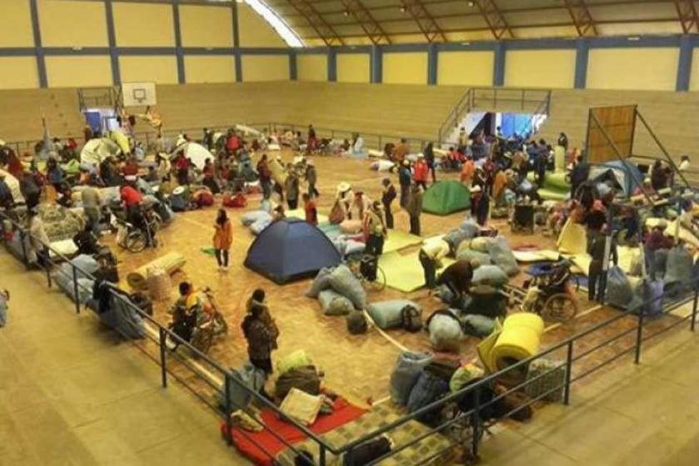 Personas con discapacidad descansan en Calamarca