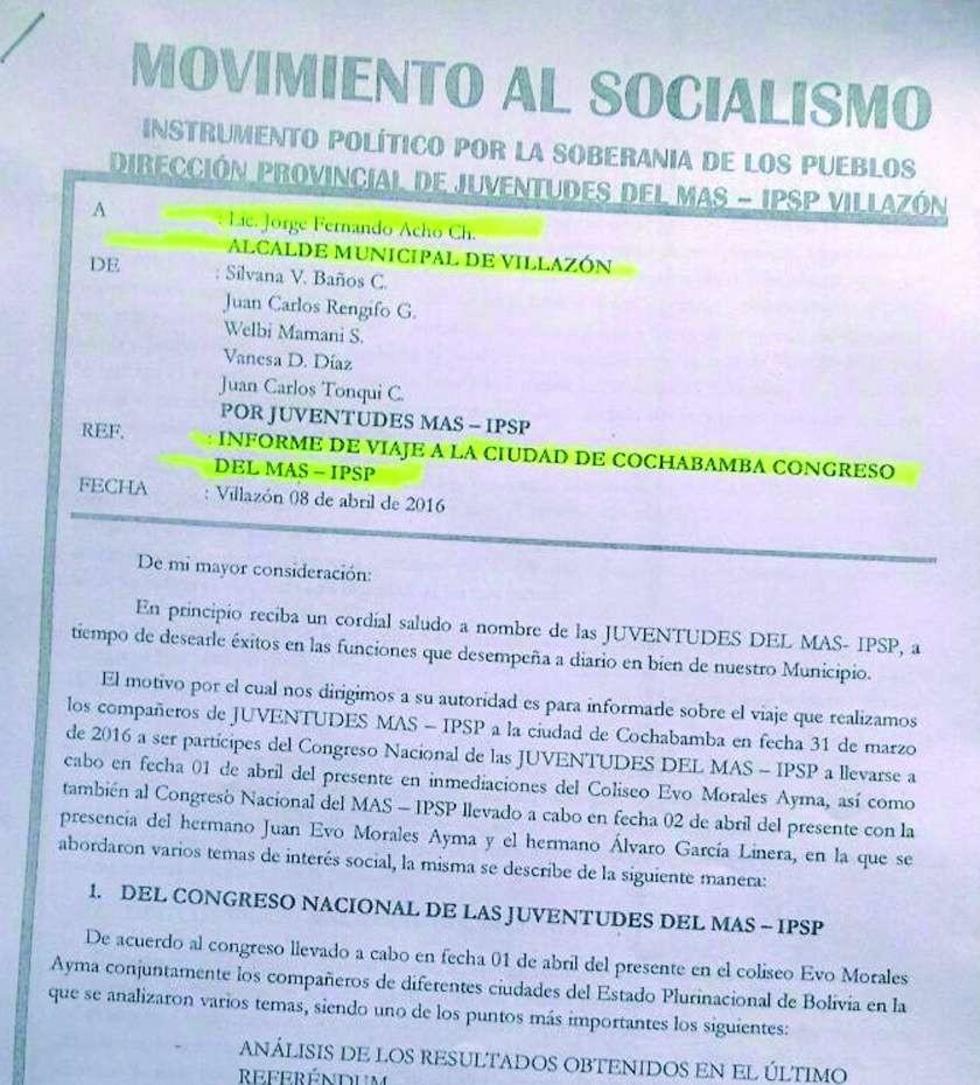 Oposición denuncia el uso indebido de bienes del alcalde de Villazón