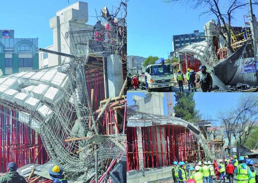Colapsa una construcción del telefério y deja ocho heridos
