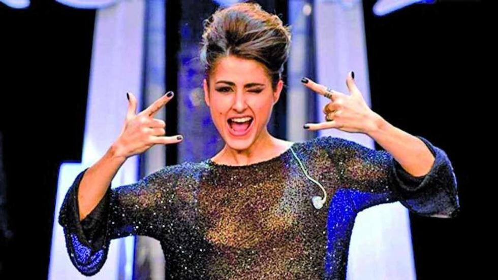 Artista Barei se alista para cantar en el Globen Arena