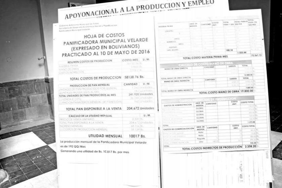 Publican la hoja de costos en la Alcaldía tras denuncias de panificadores
