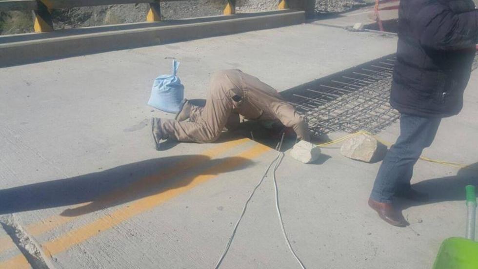 Comienzan los trabajos para la  refacción del puente de Yocalla