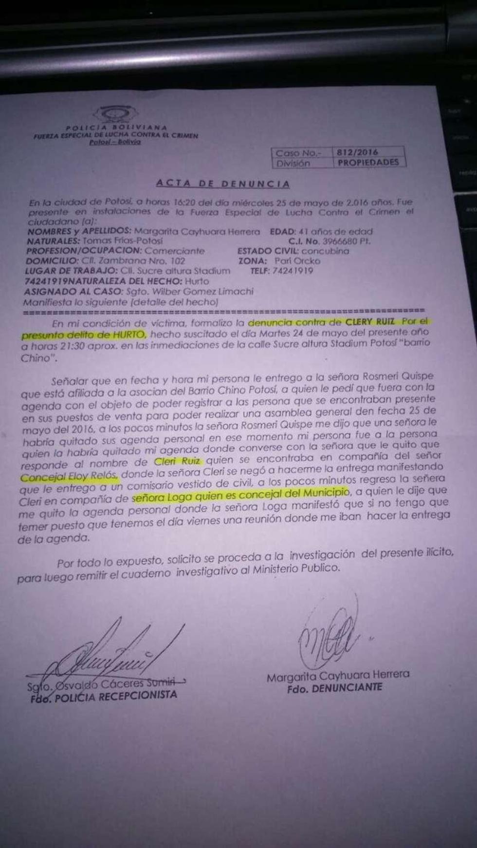 Denuncian a una concejala por el hurto a comerciante