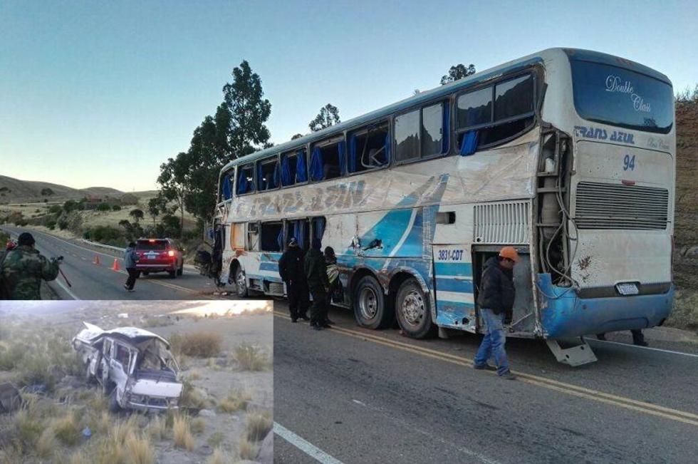 Dos accidentes cerca de Potosí dejan saldo fatal de nueve muertos y decenas de heridos