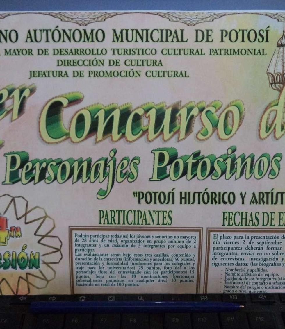 Invitan al primer concurso de personajes potosinos