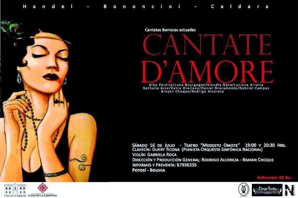 La obra Cantate D’amore se mostrará mañana sábado en el Modesto Omiste