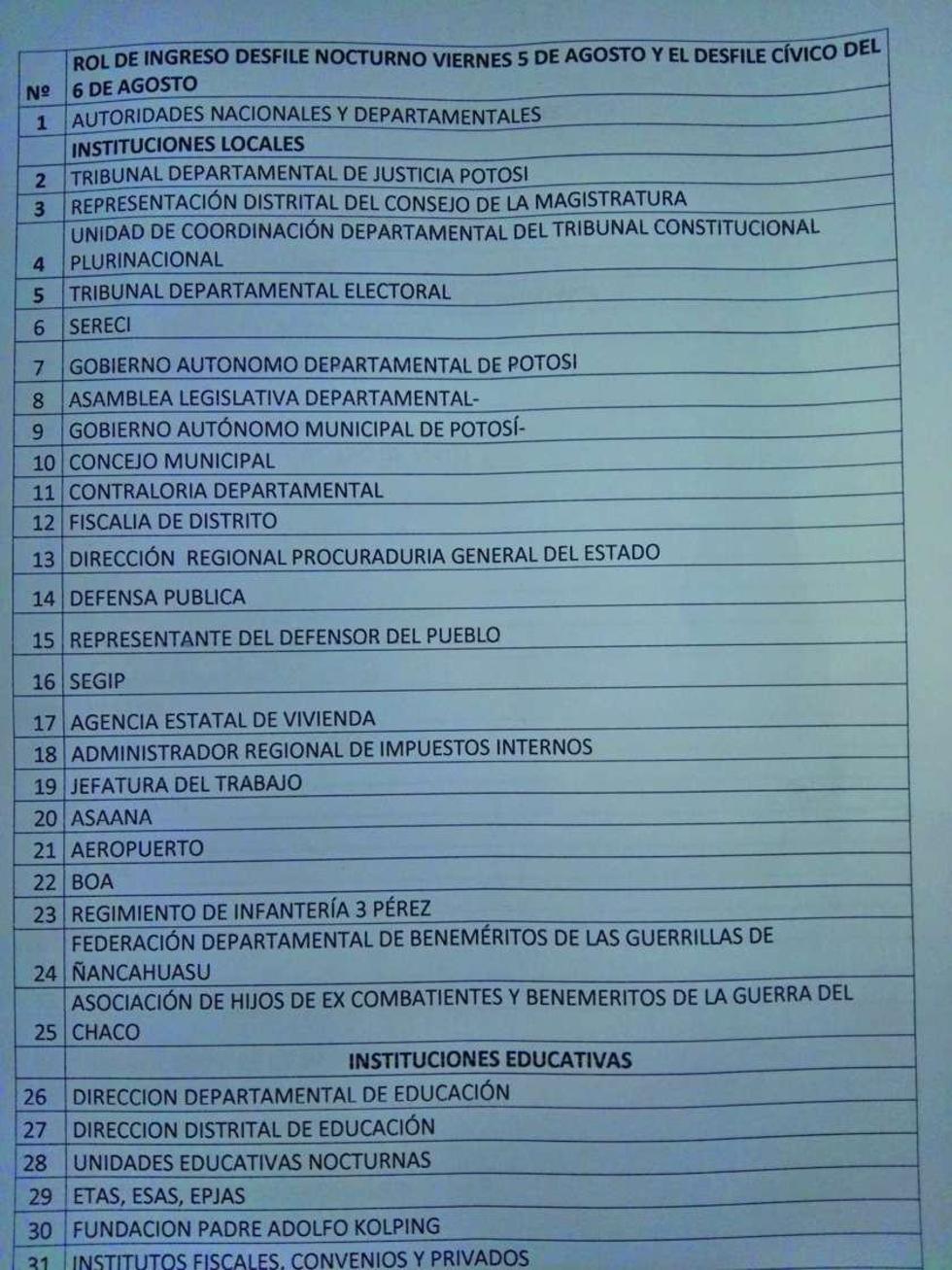 Preven participación de 74 instituciones en los desfiles