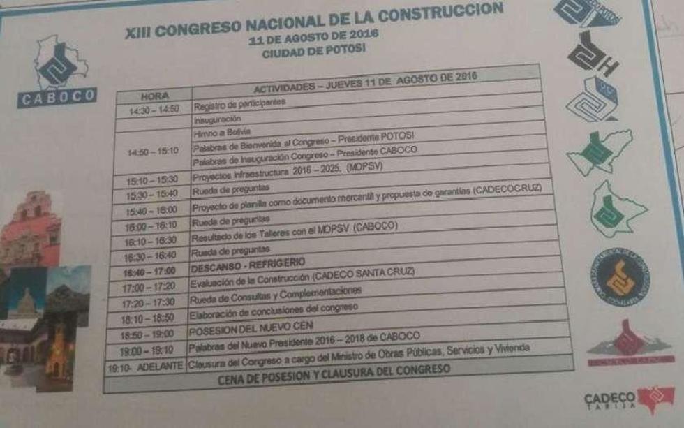 Postergan congreso de las cámaras de construcción