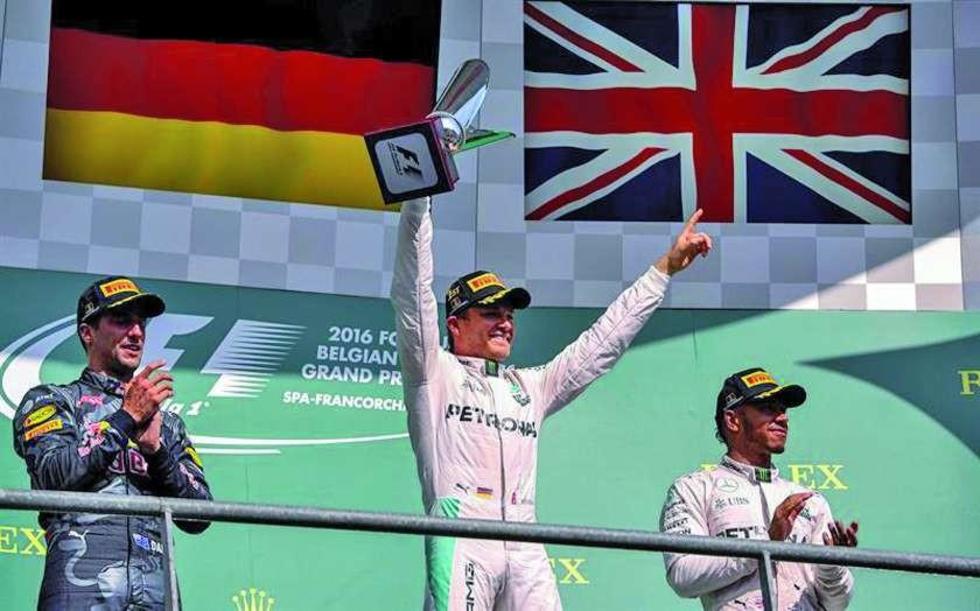 Rosberg gana el Gran Premio de Bélgica de Fórmula Uno