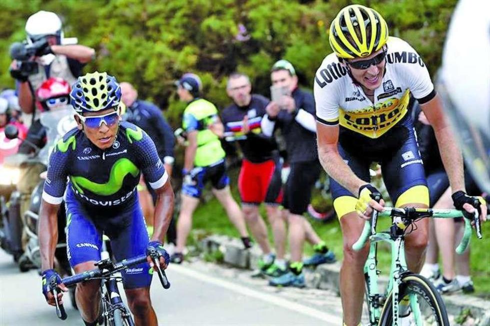 Gesink conquista la cima del Aubisque en la Vuelta Ciclista a España