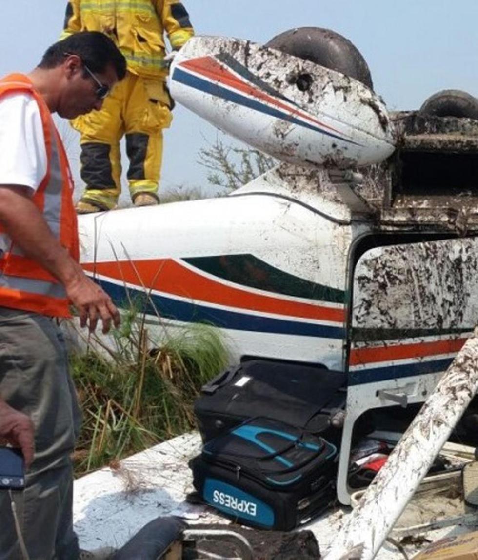 Avioneta se accidenta y deja cinco heridos