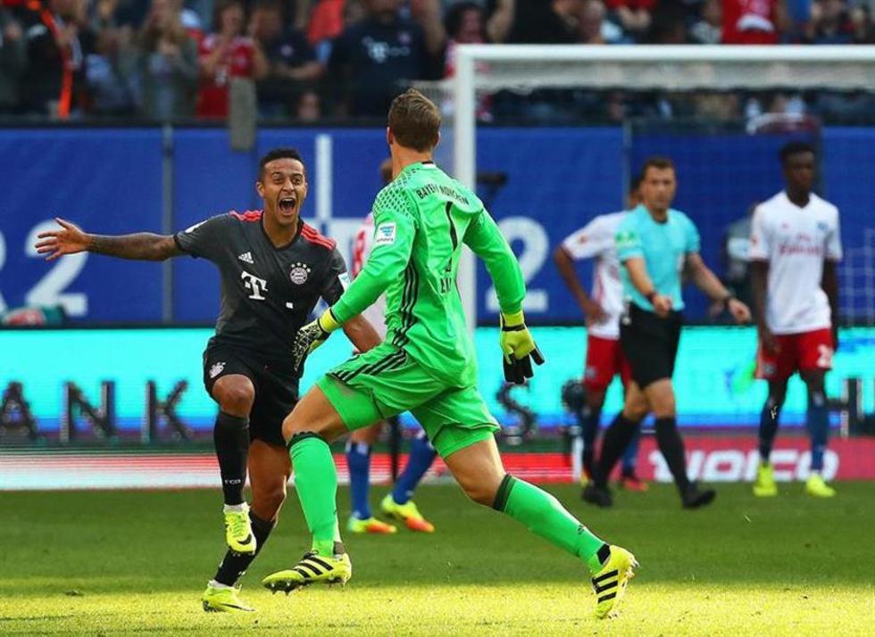 Bayern sigue de líder tras ganar a Hamburgo