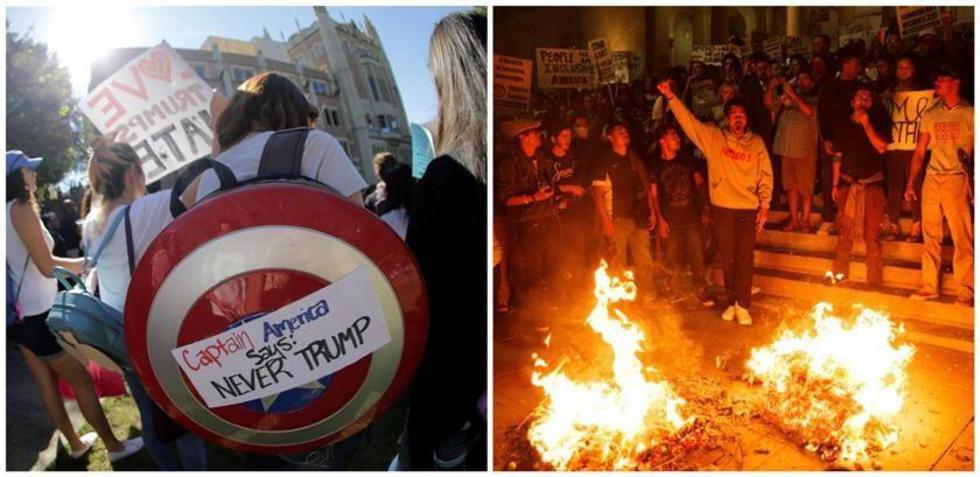 Miles de personas protestan en EUA en rechazo a Donald Trump