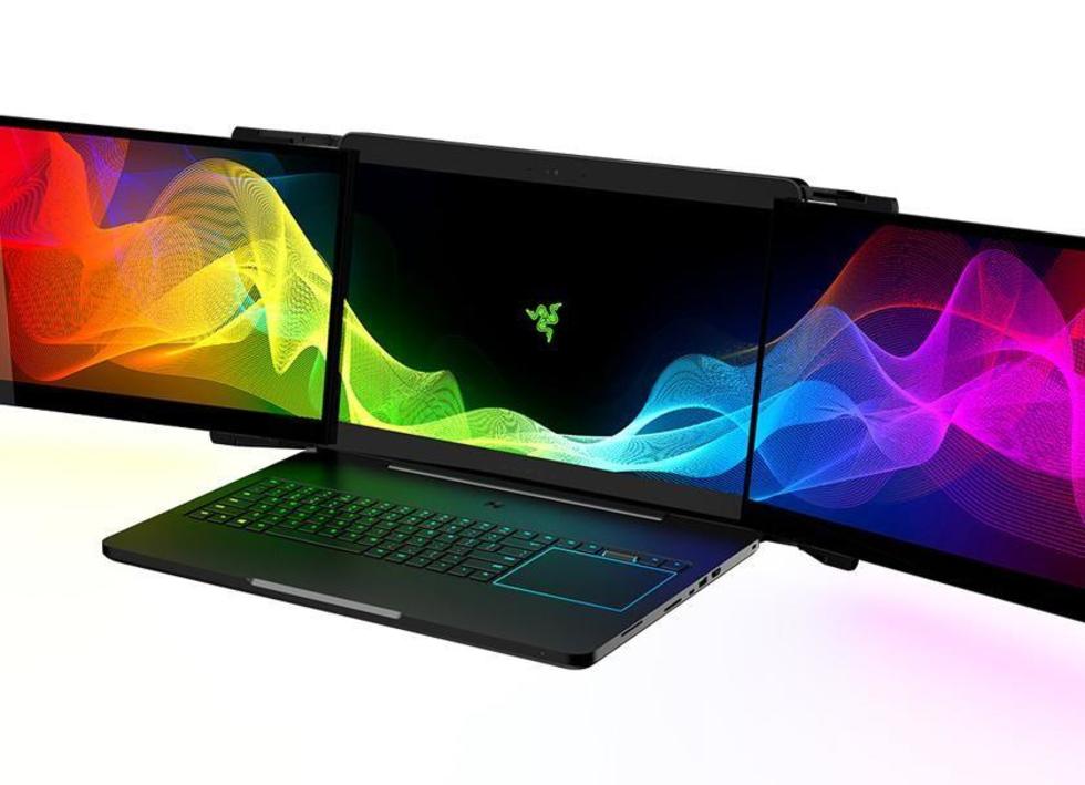 Razer crea computadora portátil de 3 pantallas 4K