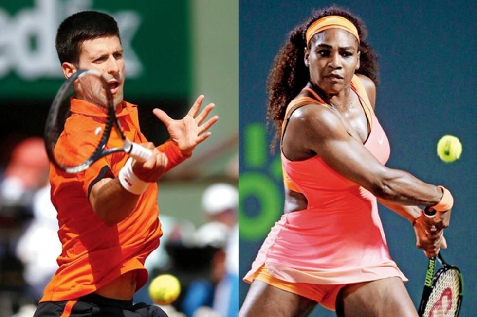 Djokovic y Serena muestran sus fuerzas
