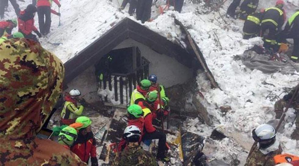 Equipos aún buscan en Italia sobrevivientes tras un alud