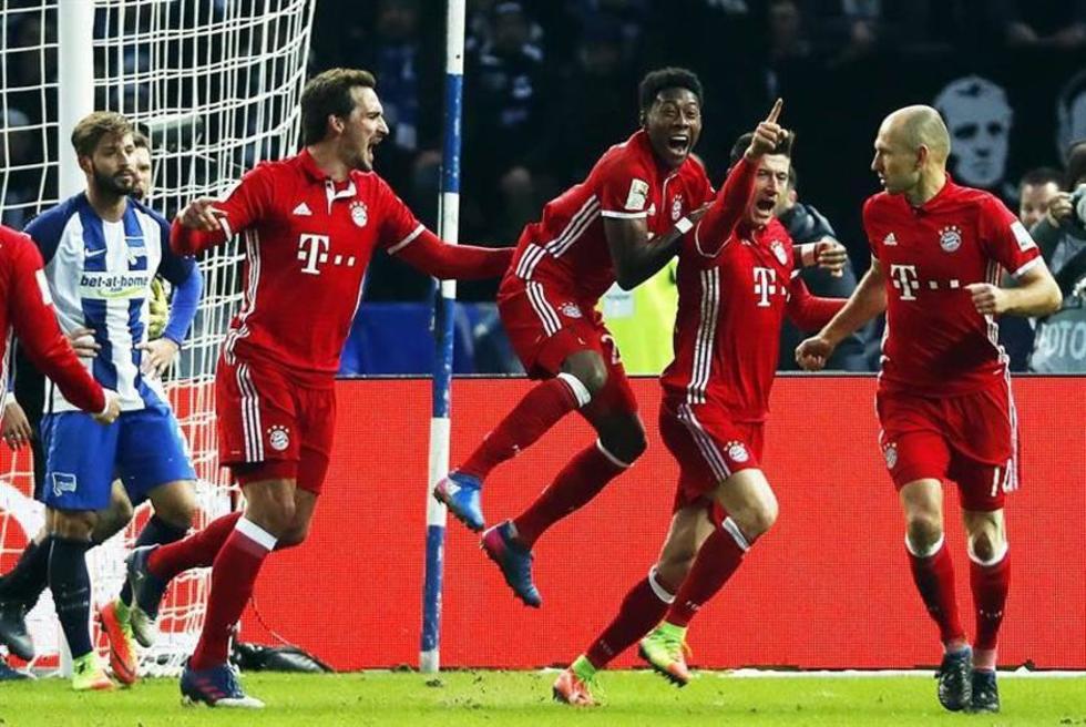 Bayern empata con gol de Lewandowski 