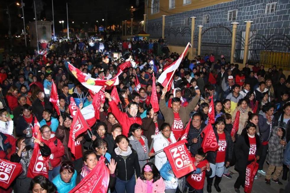Opositores de Potosí desarrollan una fiesta por la democracia boliviana