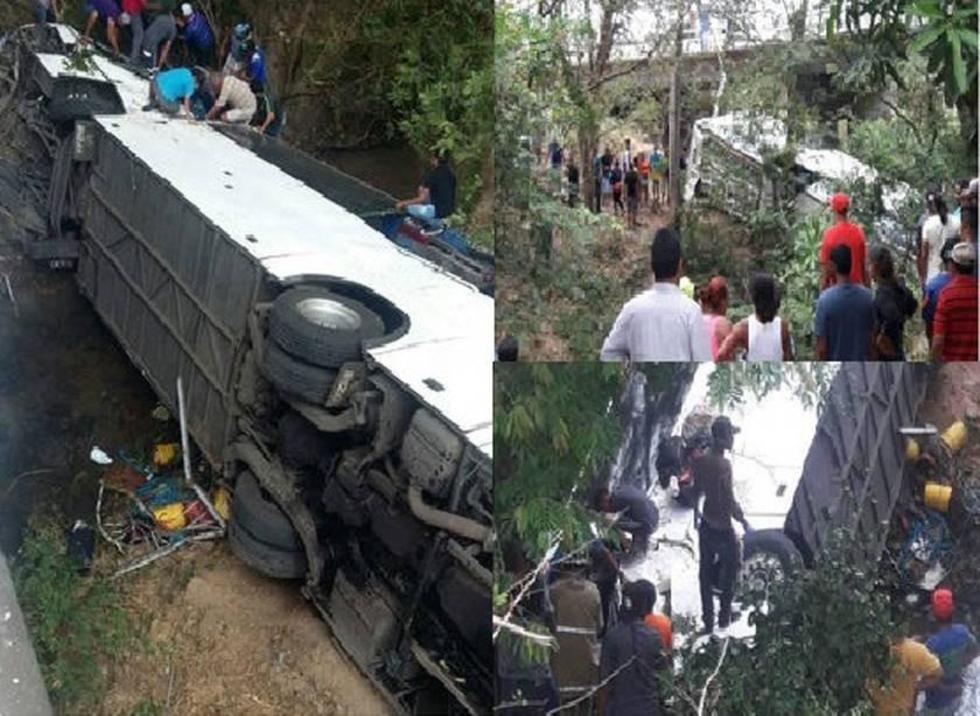 Panamá: mueren 16 personas tras caer un bus a una quebrada