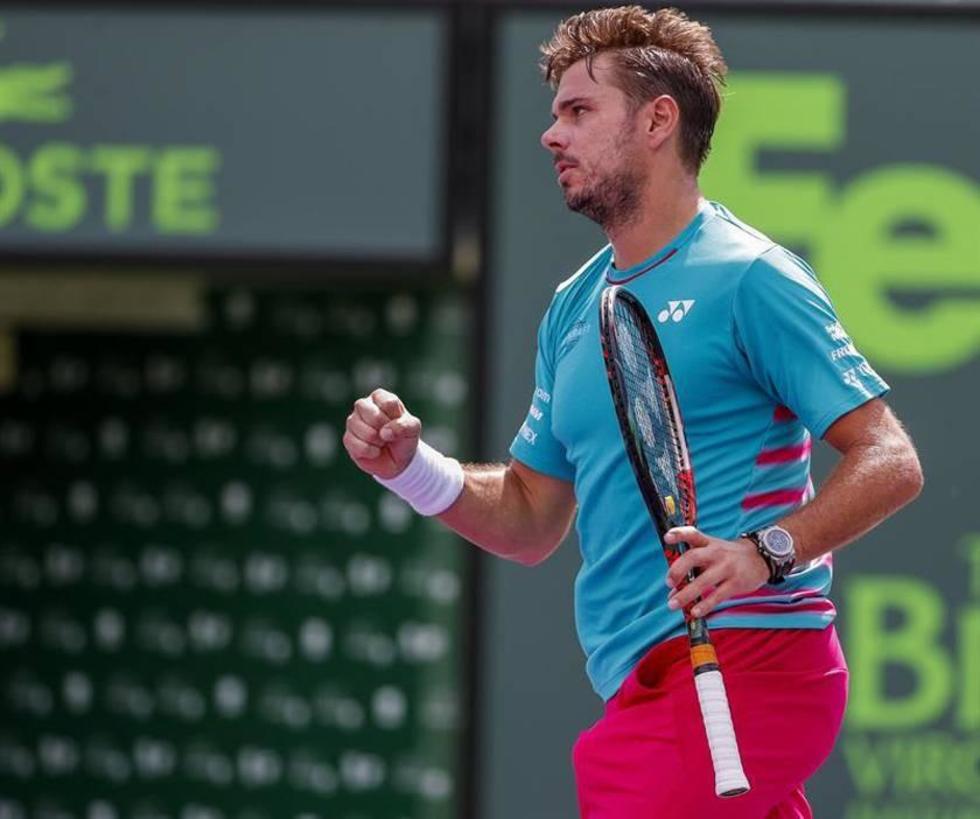 Wawrinka se estrena con triunfo en Miami ante el argentino Zeballos