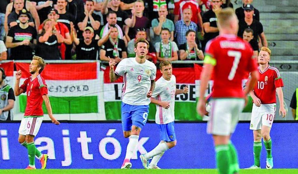 Rusia aplasta sin problemas a una débil selección de Hungría