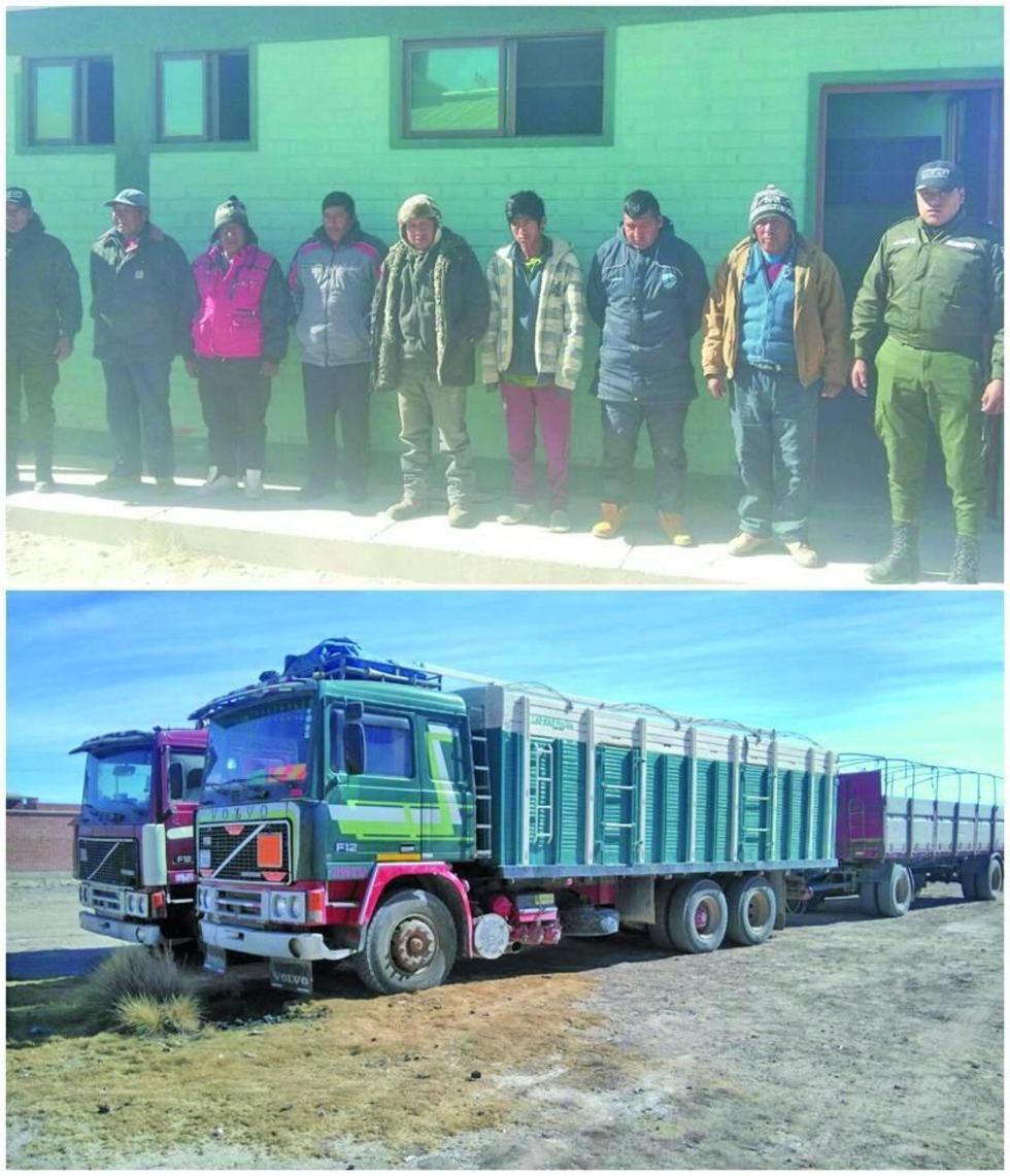 La Felcc aprehende a siete personas que llevaban sal