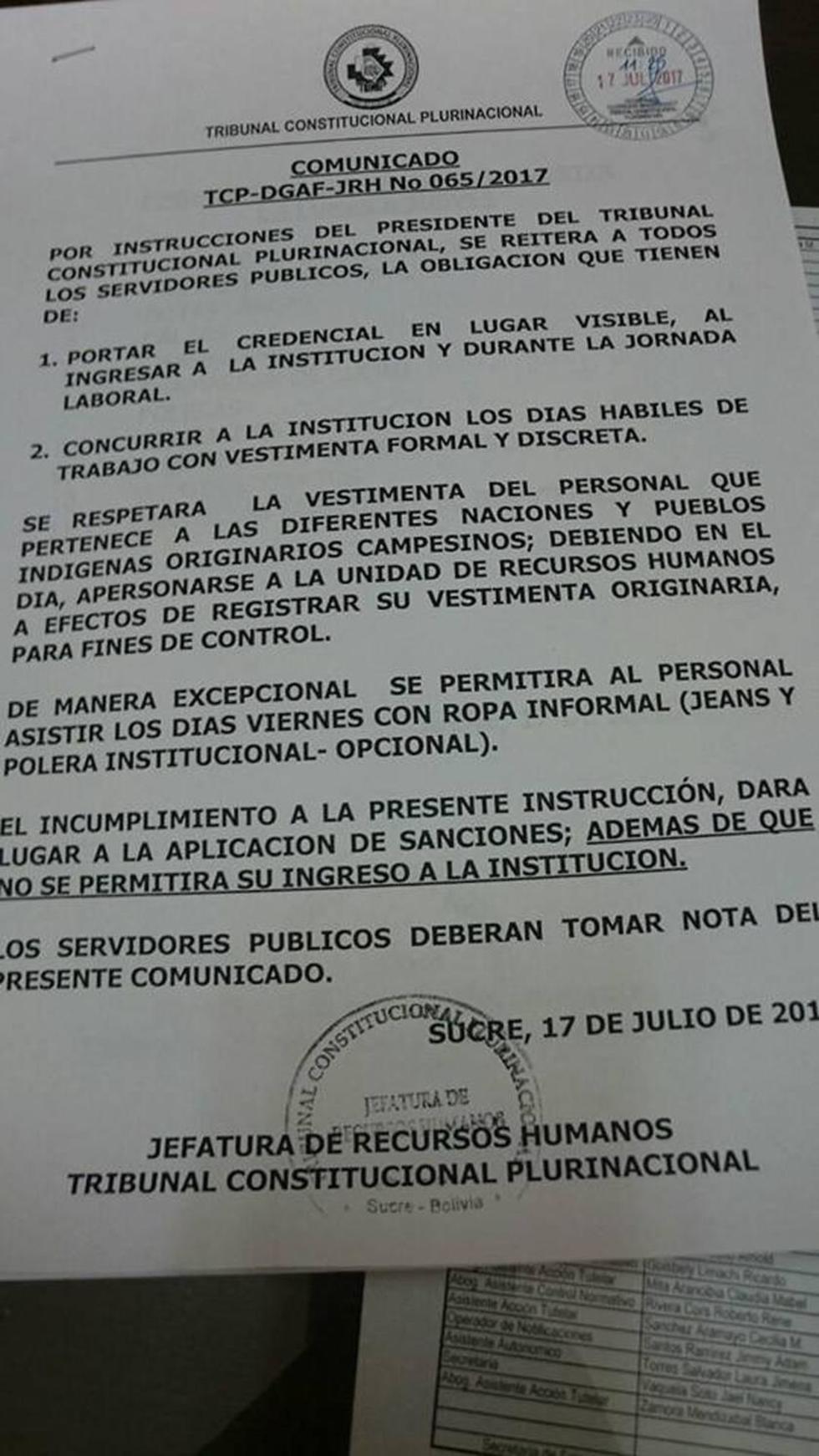 Instructivo del TCP sobre uso de ropa “discreta” desata polémica