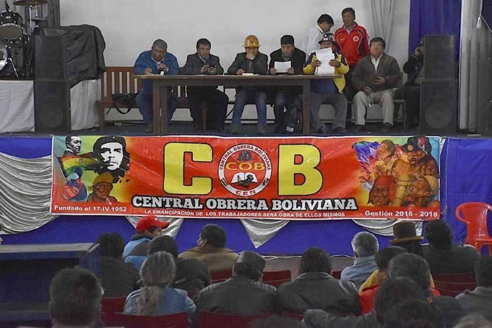 COB confirma ampliado nacional en Sucre el próximo 25 de julio