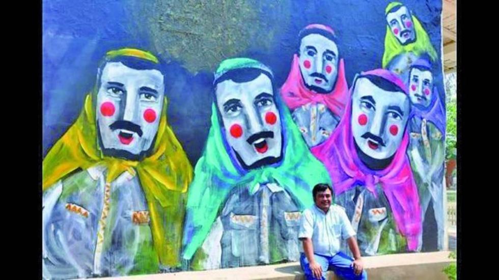 Se pinta un mural para homenajear al  personaje del Abuelo en San José