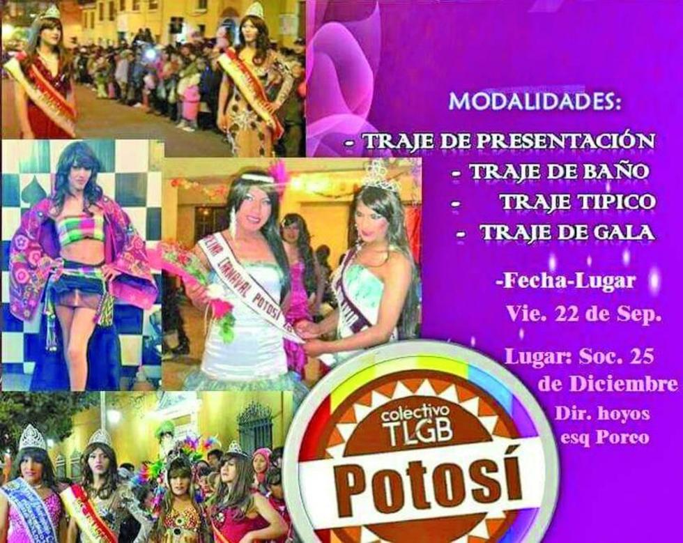 Esta noche será el acto de elección  de la Belleza Transformista Potosí