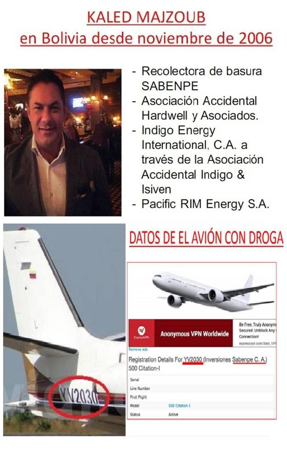 Afirman que dueño de avión con droga tiene contratos en Bolivia