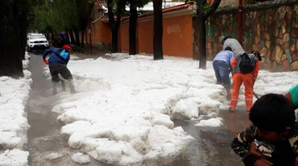 Lluvia y granizo inundan calles y viviendas de la ciudad de Tarija