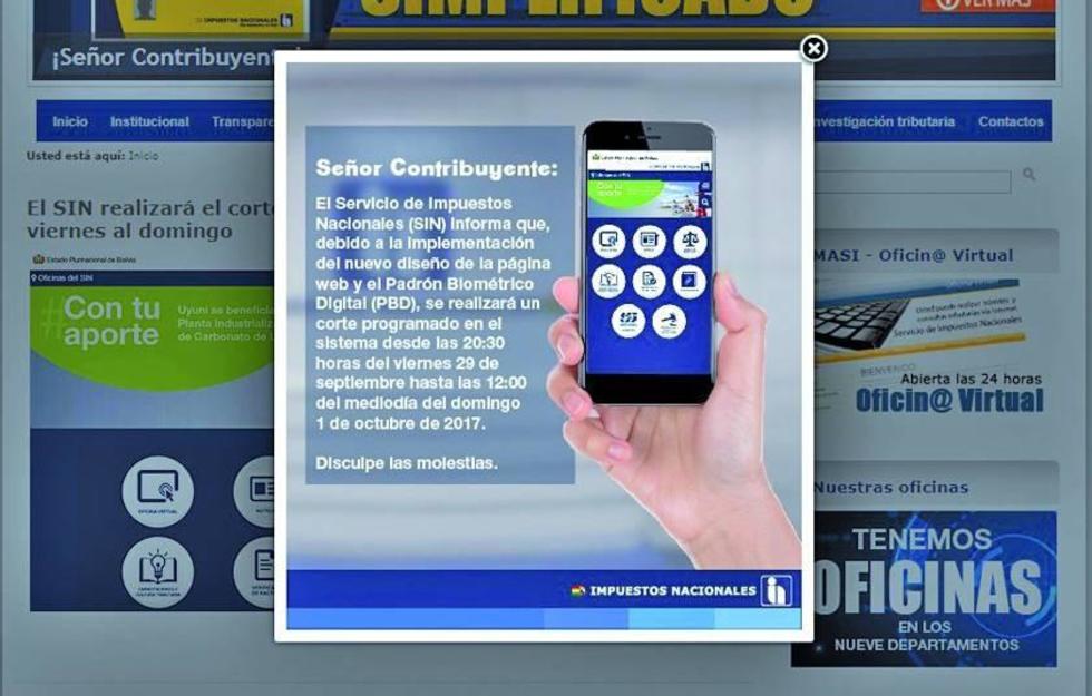 Impuestos corta sistemas informáticos a partir de hoy