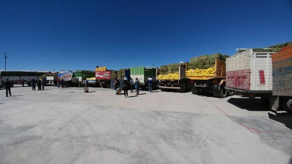 Entregan heno y alfalfa para el ganado en el sudoeste