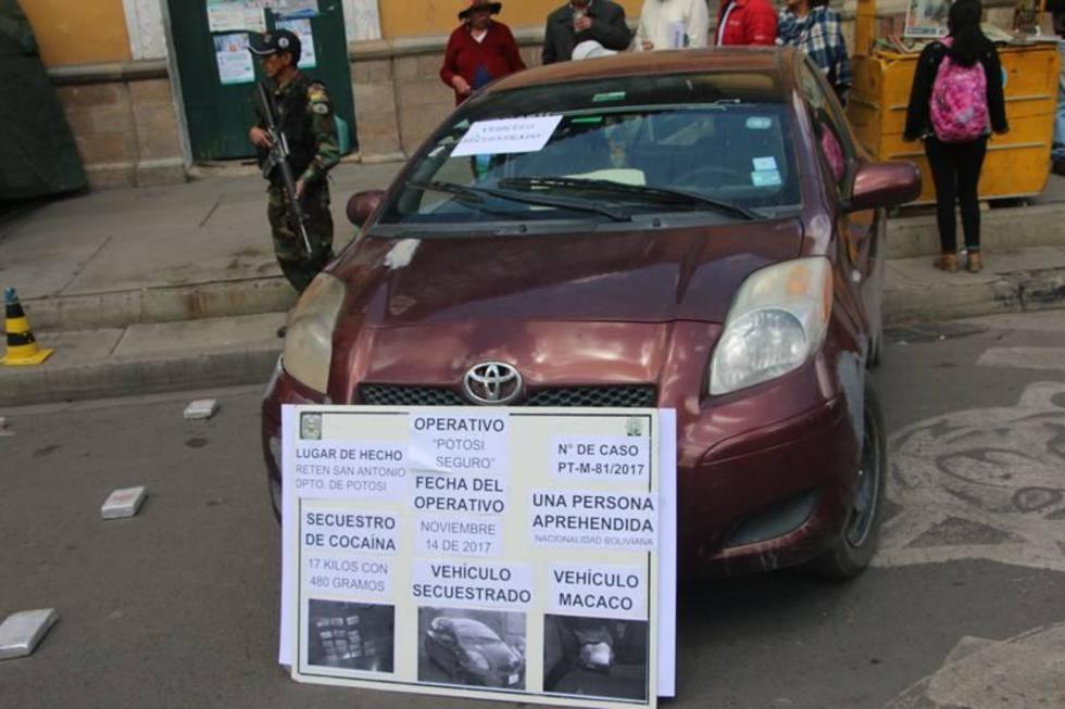 Felcn incauta en Potosí cocaína valuada en más de 50 mil dólares