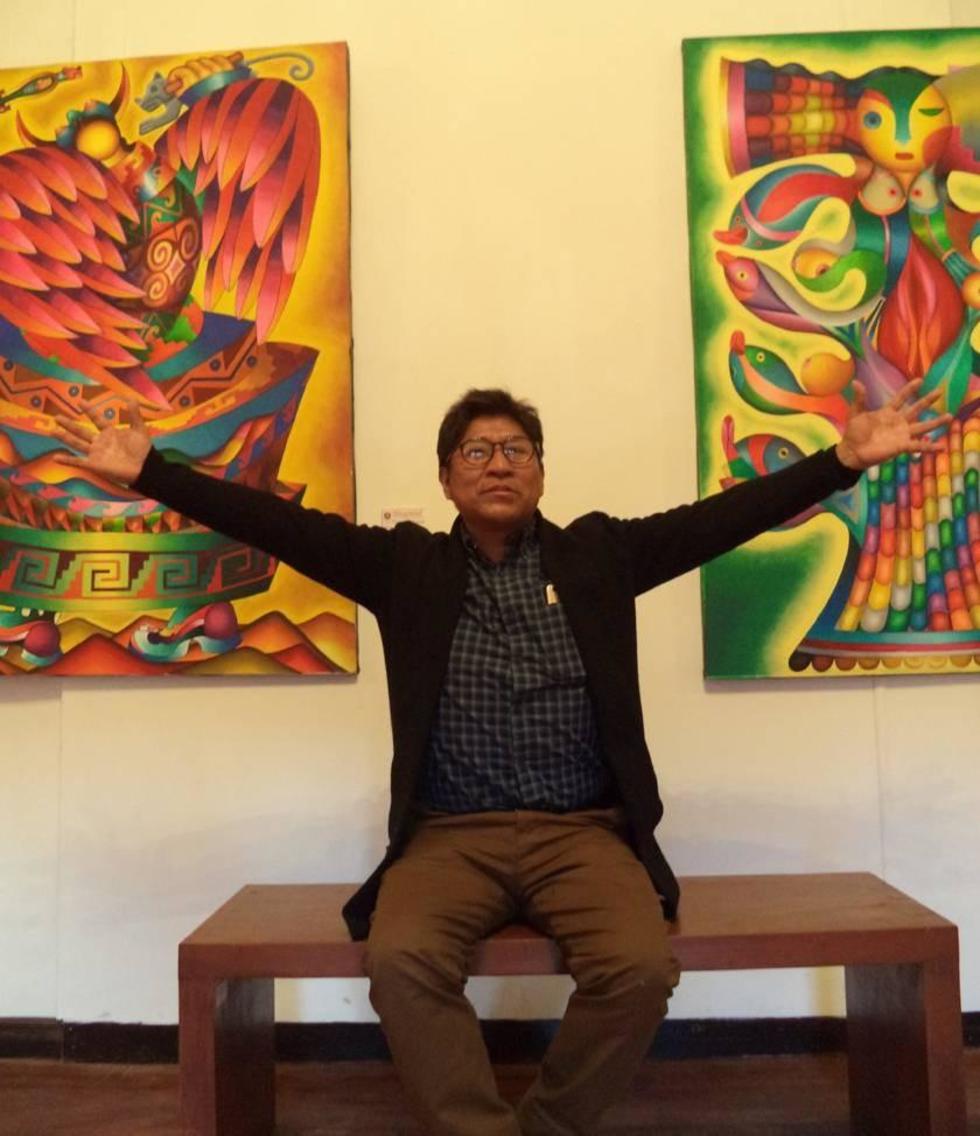 Cierra la exposición del artista Mamani Mamani